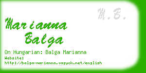 marianna balga business card